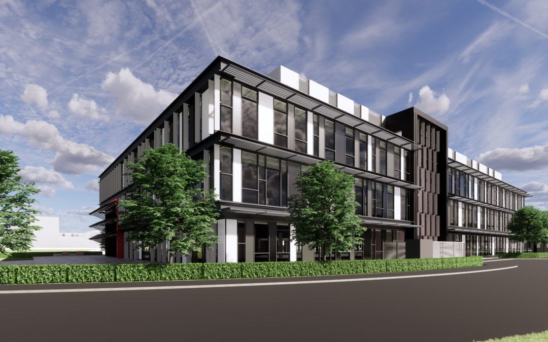 Steels are underway for the new 90,000 sq.ft office building at Prospero Ansty Park
